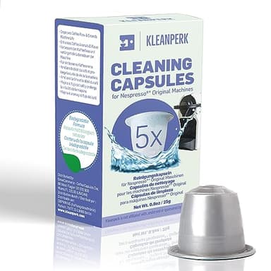 KLEANPERK 5 Cleaning Pods I Compatible With Nespresso Original Line Machines I Cleaning Kit for Better Tasting Coffee I Coffee Machine Cleaner I Easy and Safe to Use