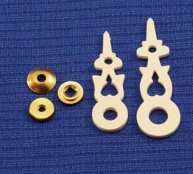 JSORM Plastic Cuckoo Clock Hands Replacement Parts Kit Fits Regula Movements for 70 mm or 2 3/4" Dial White with Nuts
