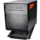 Mail Boss 7106 Curbside Steel Post Mount Security Locking Mailbox, Black, Extra Large, 21 in. D x 11.125 in. W x 13.75 in. H