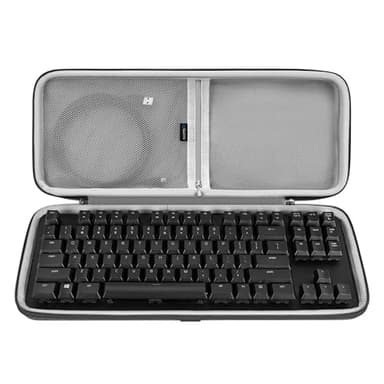 Geekria TKL Keyboard Case, Compatible with Razer BlackWidow Lite TKL, Keychron K8 / K8 Pro, SteelSeries New Apex 9TKL / Apex ProTKL Gen 3 Hard Shell Travel Carrying Bag (Slim)