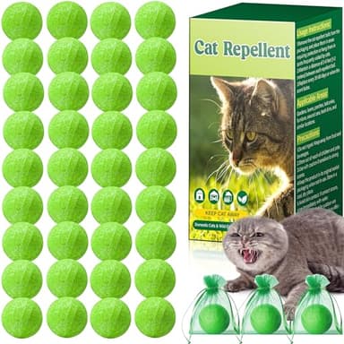 36 Pack Cat Repellent Outdoor & Indoor Use, Natural Plant-Based Scent to Help Keep Cats Off Garden, Yard, Flower Beds & Trash Areas