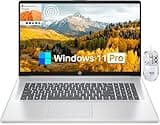 HP 17 Inch Touchscreen Laptop for Business, 17.3” HD+ Touch Screen, Intel Pentium Silver N5030, 64GB RAM, 1TB SSD, 1-Year Microsoft 365, Intel UHD Graphics, Webcam, Windows 11 Pro, Anti-Slip Mouse
