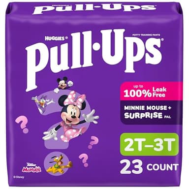 Pull-Ups Girls' Potty Training Pants, Size 2T-3T Training Underwear (16-34 lbs), 23 Count