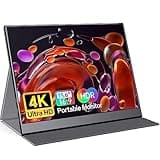 ForHelp True 4K Portable Monitor - 15.6inch UHD 3840×2160 100% sRGB USB-C HDMI External Second Monitor Portable IPS Screen Computer Display with Speakers for Laptop MacBook Switch PS5/4 Xbox