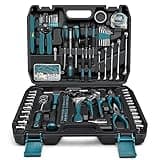 Sundpey Home Tool Kit 281-PCs - Portable Complete Basic Repair General Hand Tool Sets for Men Women - Full Tool Set with Socket Wrench Set & Screwdriver Set & Metric Hex Key & Pliers & Tool Box Case