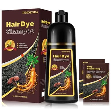 Agthyuve Hair Dye Shampoo 3 in 1, Dark Coffee Hair Dye 16.9 FL Oz, Hair Shampoo, Semi-Permanent Hair Color Shampoo Lasts 30 Days (Dark Coffee)