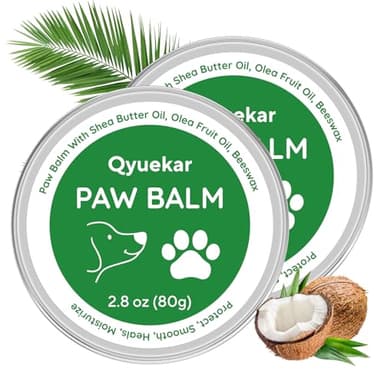 Lick-Safe Dog Paw & Nose Balm, Dog Paw Wax Protector with Coconut Oil, Moisturizer Soother Heals Dry Cracked Snout & Pads, All-Natural Nose Butter & Cream for Horse Hoof, Cat Petts Care, 2.8oz*2