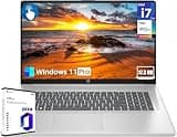 HP 17 inch Laptop for Business, 17.3" HD+ Touchscreen Display, Intel 10-Core i7-1355U(up to 5.0 GHz), 32 GB RAM, 1 TB SSD, Lifetime Office, Windows 11 Pro, Intel Iris Xe GPU, Wi-Fi 6, w/Accessories