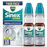 Vicks Sinex SEVERE Allergy & Sinus Nasal Spray, Original Ultra Fine Mist, Decongestant Medicine, Relief from Nasal Congestion due to Cold or Allergy, Sinus Pressure Relief, 265 Sprays x 2