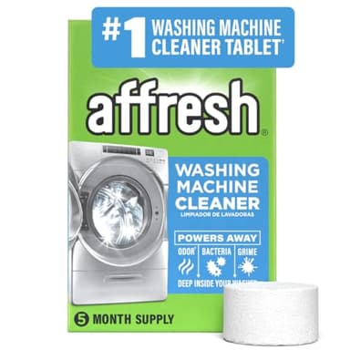 Affresh Washing Machine Cleaner, Helps Power Away Odor Causing Bacteria & Grime Deep Inside Pump, Valve & Hoses, 5 Time Release Tablets, 5 Month Supply