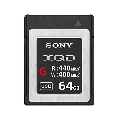 Sony 64GB XQD Flash Memory Card - High Speed G Series (Read 440MB/s and Write 400MB/s) - QDG64E, Black, Silver