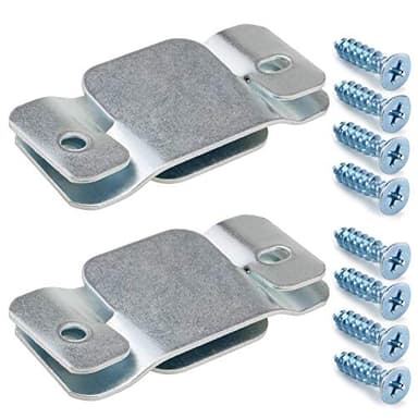 Cerpourt Metal Sectional Couch Connectors Furniture Interlocking,Sectional Sofa Fastener Software Bracket with Screws for Loveseat, Recliner, Chair or Chaise Lounge (4 Pcs)