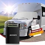 BOYISEN RV Windshield Sunshade Cover, RV Front Window Cover Compatible with Class C Ford 1997-2025 Motorhome, UV Protection & Privacy Shield, RV Windshield Shade 4 Layers with Mirror Cutouts