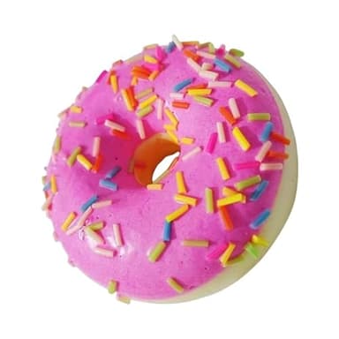 1 Pc Pink Fake Donuts,Stress Relief Donuts Simulation Artificial Doughnuts Dessert Cake Party Favors Decoration Faux Food Props Kitchen