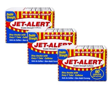 Jet-Alert Double Strength Caffeine 200 Mg Caplets, 90 caplets, Pack of 3