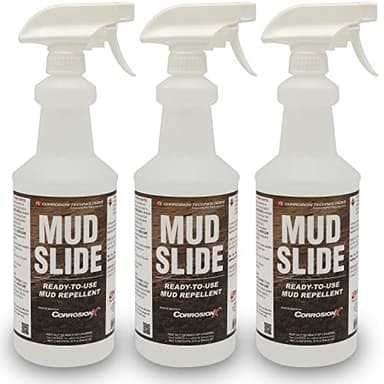 Corrosion Technologies Mud Slide, Non-Staining Repellent Spray for Off-Road Race Cars, ATVs & UTVs, Quick-Release Formula Removes Clay, Oil & Exhaust on Plates, Paint, Wraps & Panels, 32 fl oz