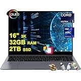 SAMSUNG Galaxy Book4 Pro Lightweight Business AI PC Laptop 16" 3K 2880x1800 Touch (Dynamic AMOLED 2X) Intel 12-Core Ultra 7 155H 32GB RAM 2TB SSD Backlit Fingerprint Thunderbolt Win11 w/ICP Accessory