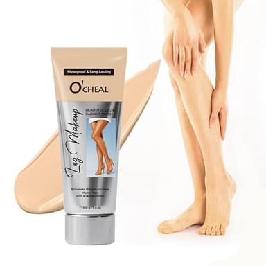 O’CHEAL Waterproof Leg Makeup Cream, No Transfer Tattoo Cover Up&Scar Concealer, Long Lasting Body Foundation for Flawless Skin, Leg Varicose Vein Cover Up, Suitable All Skin Tones (Nature)