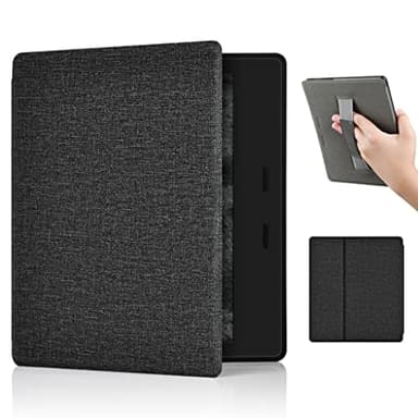 Zcooooool Kindle Oasis Fabric Cover (Hand Strap Designed) Case for 7" Kindle Oasis (10th & 9th Gen, 2019/2017) Anti-Slide Kindle Oasis Case