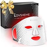 Lovsheme Red Light Therapy for Face, Advanced LED Face Mask Light Therapy, Red Light Therapy Mask - Red, Blue & Infrared Light Therapy for Acne, Wrinkles & Skin Rejuvenation | Enhanced Eye Protection
