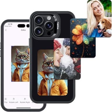 Talhfae Smart E Ink Phone Case for iPhone 15 Pro – 4.0" HD 528×768 | Upgraded Durable NFC Digital Phone Case with Faster NFC Transmission, 4-Color Eink Display, DIY Changing Picture