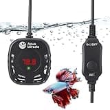 AquaMiracle Adjustable 25W Mini Aquarium Heater Submersible Fish Tank Heater Turtle Tank Heater Small Aquarium Heater, with LED Digital Display, for Tanks 2-5 Gallons
