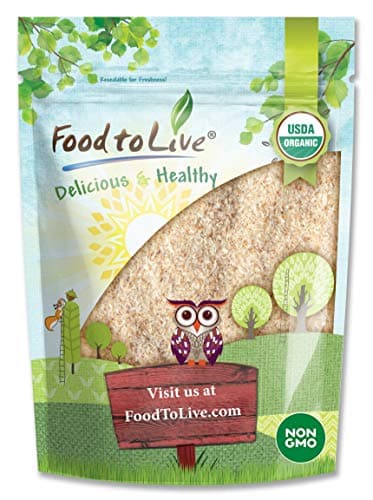 Food to Live - Organic Whole Psyllium Husks, 4 Ounces - Non-GMO Flakes, Vegan, Kosher, Keto Friendly, Raw, Unsweetened, Unflavored, Bulk, Great for Baking