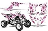 AMR Racing ATV Graphics kit Sticker Decal Compatible with Yamaha YFZ450R SE 2009-2013 - Skull Camo Pink