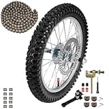 XIKOBY 16X2.4 Front Wheel Assembly Compatible with Razor MX500 MX650 SX500 Dirt Rocket Bike Off-road Motorcycle with 25H 126 Links Chain Tensioner Breaker Disc Brake Rotor Replacement Parts
