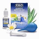 E-R-O Earwax Removal Kit for Complete Ear Care, with Carbamide Peroxide Earwax Removal Drops (0.5 fl oz), Ear Bulb Syringe and Ear Wax Removal Tool with Safety Shield