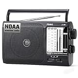 NOAA Weather AM FM Portable Radio with Best Reception, Transistor Radio, Battery Operated Radios by 3X D Cell Batteries or AC Power for Household & Outdoor, Plug in Wall by PRUNUS