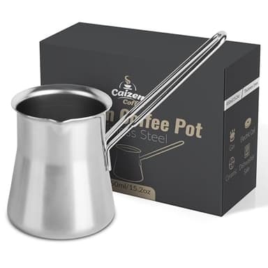 Quality Turkish Coffee Pot - Turkish Coffee Maker, Chai Pot, Arabic Coffee Pot, Briki Greek Coffee Pot, Greek Briki, Cezve, Ibrik (15oz)