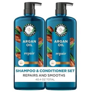 Herbal Essences Argan Oil Repair Shampoo & Conditioner Set, Moisturizes & Smoothes, Paraben-Free, Color-Safe, pH-Balanced, Citrus Scent, 20.2 Fl Oz, 2-Pack