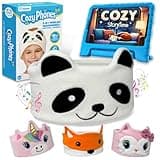 Toddler Headphones Wireless, Kids Bluetooth Earphones, Safe Volume - Wired School Headphones for Kids with 3.5 MM Jack and Travel Bag - Toddler Airplane Accessories for Boys & Girls - Panda