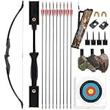 LWANO Recurve Bow for Adults - Archery Takedown Bow and Arrow Set for Adult/Youth/Teens Beginners Target Practicing, Left & Right Handed, 20/30/40lbs (20lbs)