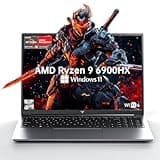 KAIGERR 2025 Gaming Laptop, Laptop with AMD Ryzen 9 6900HX (8C/16T, Up to 4.9GHz), 16GB DDR5 512GB NVMe SSD Laptop Computer, 16-inch FHD Display, WiFi 6, Backlit KB