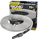 Bionic Steel 75 Foot Garden Hose 304 Stainless Steel Metal Super Tough & Flexible Water Hose, Lightweight, Crush Resistant Aluminum Fittings, Kink & Tangle Free, Rust Proof, Easy to Use & Store