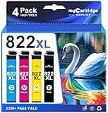 822XL Ink Cartridges Combo Pack Remanufactured Replacement for Epson 822XL Ink Cartridges for 822XL Printer Ink Epson use with WF-3820 Printer Ink Cartridges Workforce Pro WF-4820 WF-3820 WF-4820 822