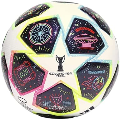 adidas Womens UCL Pro Soccer Ball - Official Match Ball with Seamless Surface, FIFA Quality Pro Certified, Multiple Colors Available (UWCL Pro Eindhoven Ball, White/Multicolor)