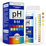 pH Test Strips 0-14: 200 Strips Universal Litmus Paper pH Test Strips for Liquid Testing & Water & Food and Soap Making, Get Highly Accurate Results in Seconds
