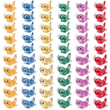 Guiqulai 60 Pcs Luminous Mini Resin Axolotl,Tiny Axolotl Miniature Figures Toy Glow in The Dark Tiny Animal Figurines for Fairy Garden Landscape DIY Aquarium Birthday Christmas Party Decoration