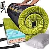 Gaialoop Thick Memory Foam Camping Mattress Sleeping Pad [Car/Tent/Cot] 3 Inch Portable Floor Play Mat Roll Up Mattress for Guests Sleepover Travel [Cot: 72 * 24 * 3"]