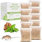 Mouse Repellent Pouches, 10 Pack Peppermint Oil Mice Deterrent for Indoor Outdoor, Natural Repellent Keep Rodent Squirrel Spider Pests Repel Rats, Safe for Pets & Family