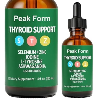 OIMTUE Peak Form Thyroid Support Drops | Selenium Zinc Iodine L-Tyrosine Ashwagandha Liquid Drops, Thyroid Bloom Support |-4 FL. OZ. (120mL)