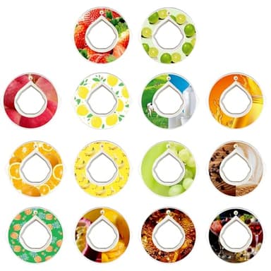 ECENUR 14 Flavor Pods Water Bottle, Scent Rings Water Bottles Accessory, 0% Sugar 0% Calories