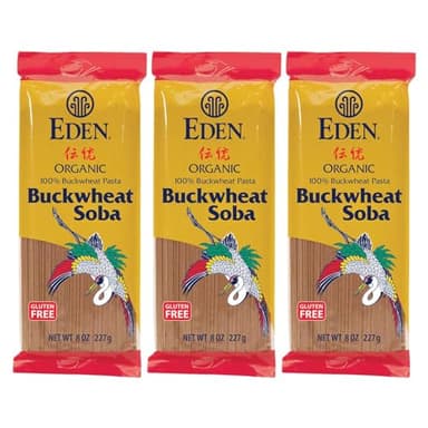 Eden, 100% Organic Buckwheat Soba Pasta, Gluten Free, Traditionally Made in Japan, 8 oz (3-Pack)