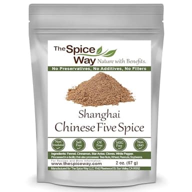 The Spice Way Shanghai Chinese Five Spice - A Traditional Chinese 5 spice seasoning (2 oz) for Asian style dishes with the Chinese staples including pepper. All-purpose, No preservatives, No Salt
