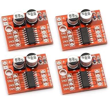 WWZMDiB 4Pcs Mini L298N 2 Channel H Bridge DC Motor Driver Board with MX1508 Chip for Electric Projects, Smart Car Robot.