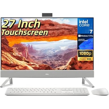 Dell All in One Desktop Computer 27 Inch, Intel Core 7 150U, NVIDIA GeForce MX570A, 27" 100Hz FHD (1920 x 1080) Touchscreen, 32 GB DDR5, 1 TB SSD, Copilot AI, WiFi 6E, 5MP Webcam, Windows 11 Pro