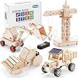 STEM Kits for Kids Ages 8-10 10-12, Wood Building Crafts Kit for Boys 8-12, Model Car Kit, 3D Wooden Puzzles Woodworking Science Projects, Construction Engineering STEM Toys for 8 10 13 12 14 Year Old